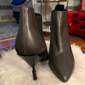 Pierre Hardy Grey Leather Ankle Booties